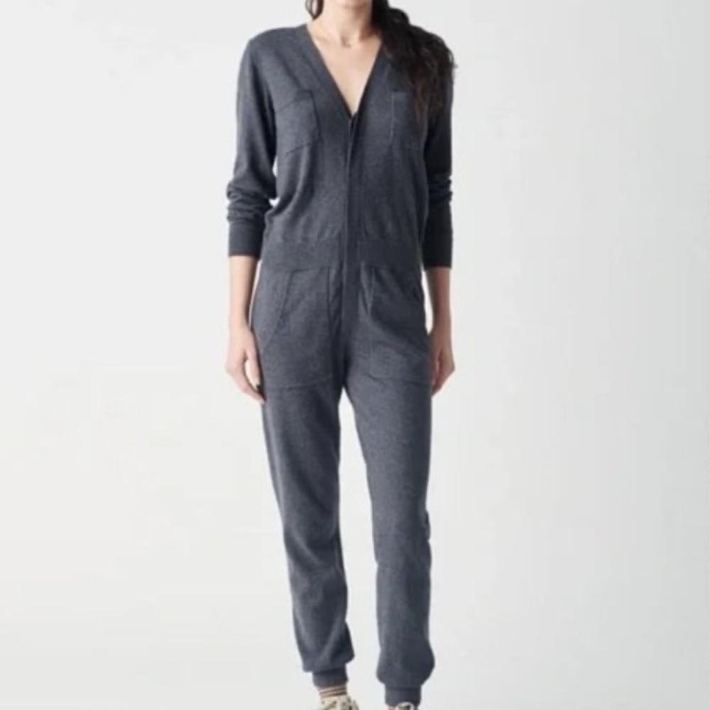 Faherty womens Mysa Gray long sleeve sweater jumpsuit S